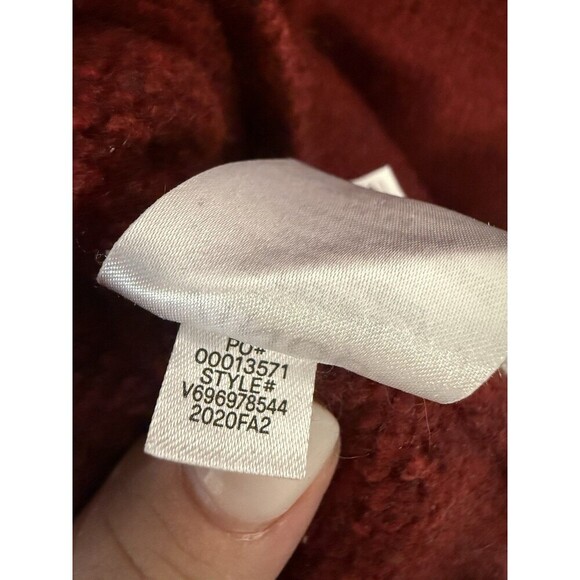 Vince Donegal 100% cashmere knit sweater Size M cherry red - Picture 8 of 9